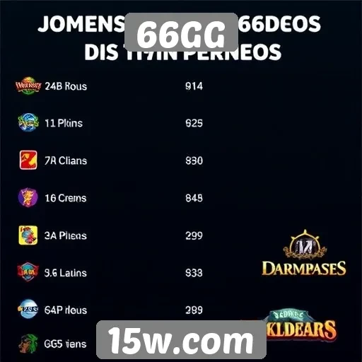 Avaliação dos jogos mais populares no 66GG